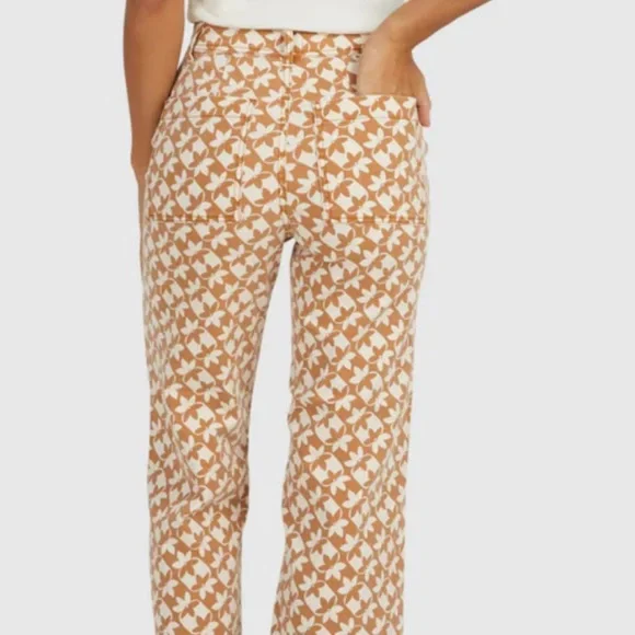 Billabong Women's Tan Geometric Pants - Picture 2 of 6
